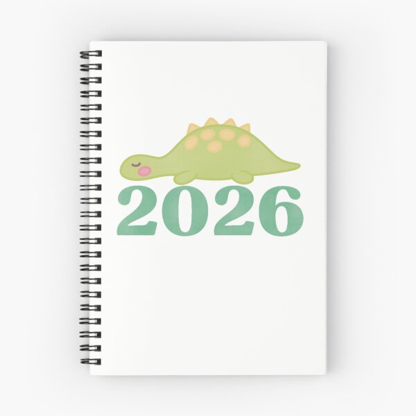 Item preview, sleeping green dinosaur 2026 planner designed and sold by winterpumpkin.