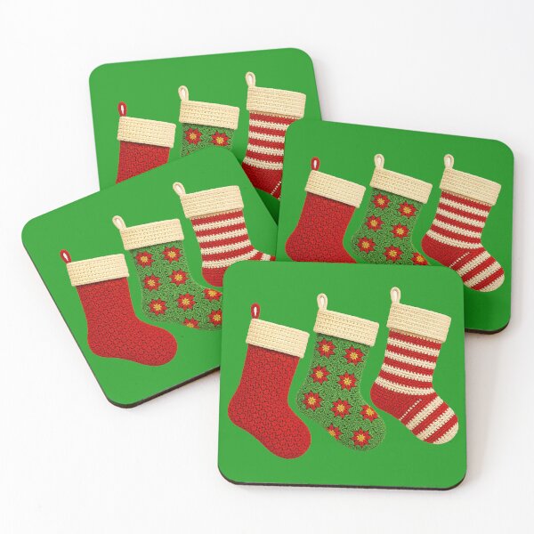 Item preview, Handmade Crochet Christmas Stockings - Festive Trio designed and sold by christmas-xmas.