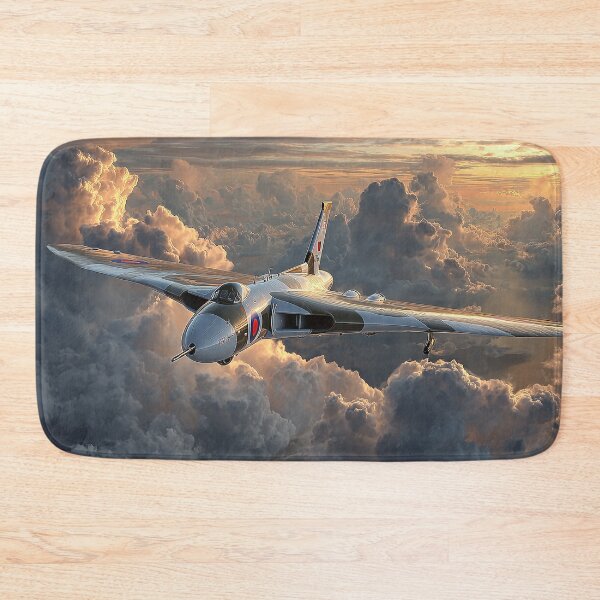 Item preview, British Vulcan At Sunset with Contrails Behind designed and sold by Skyframe Aviation.