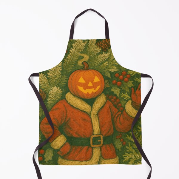 Item preview, Headless Horseman as Santa: Pumpkin Santa Claus Gothic Holiday Christmas Art designed and sold by TheHorsemanRidesAgain.