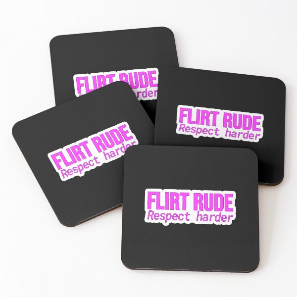 Item preview, Flirty Humor – Flirt Rude Respect Harder – Gift for Partner – Bold Text • Playful Typography designed and sold by JacobKAurumhead.