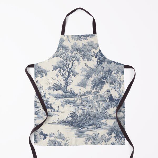 Item preview, Toile de Jouy Blue White Pattern | Cottagecore French Vintage Home Decor designed and sold by EvgeniiaSim.