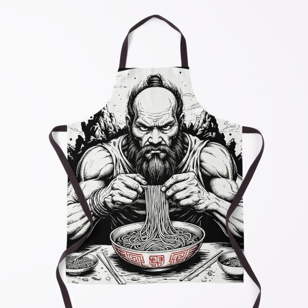 Item preview, Chinese Bodybuilder Eats Ramen. Armrestler Eats Noodles. Chinese Food. Strong Man. designed and sold by PeasyEasy.