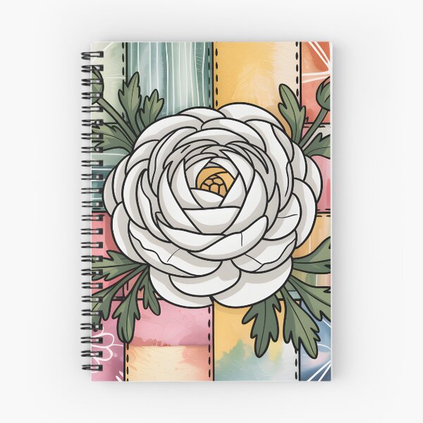 Item preview, White Ranunculus Patchwork designed and sold by JessArty ⭐⭐⭐⭐⭐.