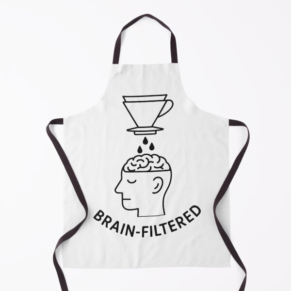 Item preview, Brain-Filtered – Minimalist Coffee Humor Illustration designed and sold by OthersideCoffee.