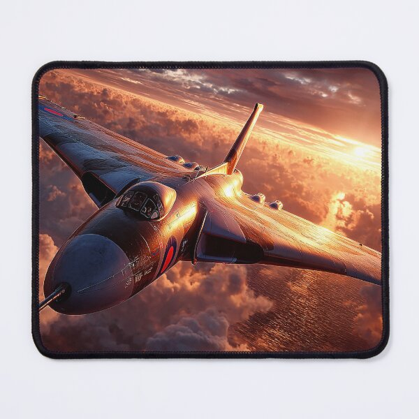 Item preview, Avro Vulcan Soaring Over the Coast in the Glow of Sunset designed and sold by Skyframe Aviation.