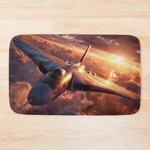 Item preview, Avro Vulcan Soaring Over the Coast in the Glow of Sunset designed and sold by Skyframe Aviation.