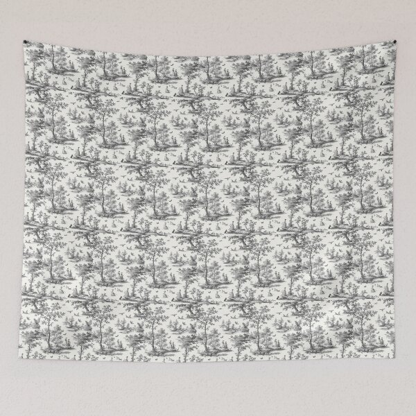 Item preview, Toile De Jouy Black and White Pattern | Classic French Retro Decor designed and sold by EvgeniiaSim.