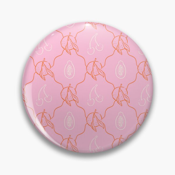 Item preview, Pink and Orange Coquette Cherries, Guava and Citrus Pattern designed and sold by Olive Lane Creative.