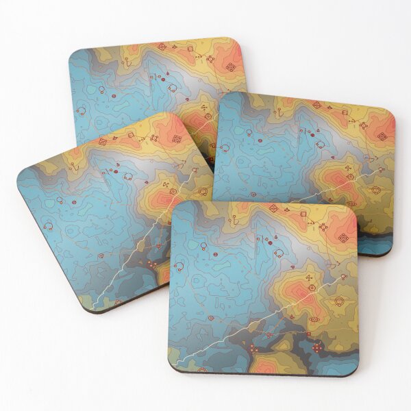 Item preview, Blue/Orange Map designed and sold by Mary Holstege.