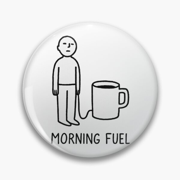 Item preview, Morning Fuel – Minimalist Coffee Lover Illustration designed and sold by OthersideCoffee.