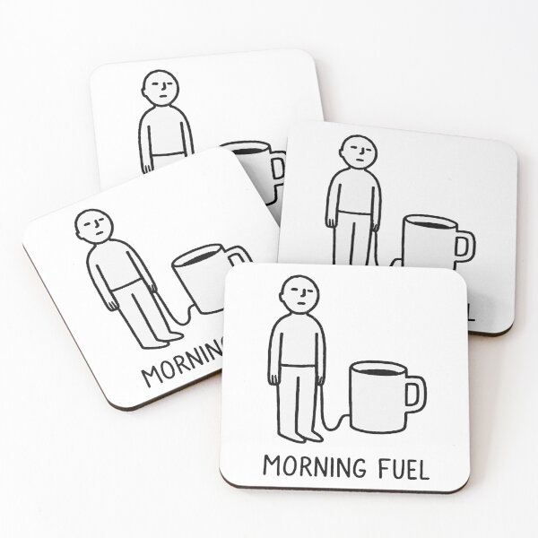 Item preview, Morning Fuel – Minimalist Coffee Lover Illustration designed and sold by OthersideCoffee.