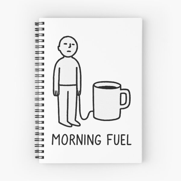 Item preview, Morning Fuel – Minimalist Coffee Lover Illustration designed and sold by OthersideCoffee.