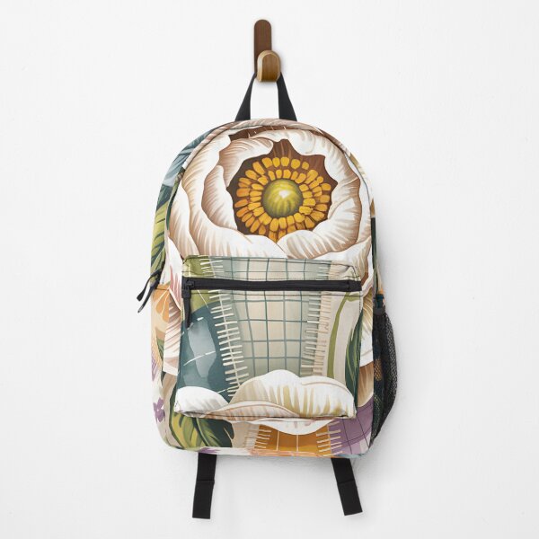 Item preview, White Ranunculus  - Cozy Patchwork Floral designed and sold by JessArty ⭐⭐⭐⭐⭐.