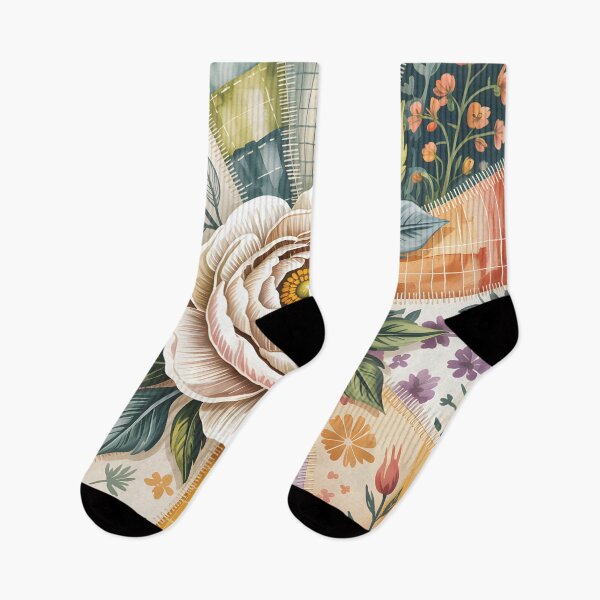 Item preview, White Ranunculus  - Cozy Patchwork Floral designed and sold by JessArty ⭐⭐⭐⭐⭐.