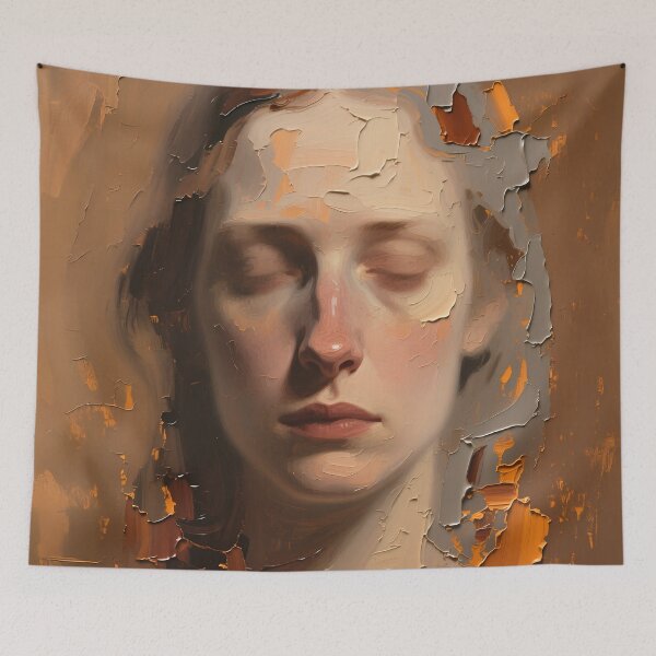 Item preview, close-up woman portrat painting designed and sold by Lefteris Betsis.
