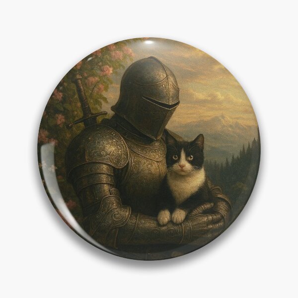 Item preview, Knight protecting a Beautiful Cat designed and sold by ChristinaW333.