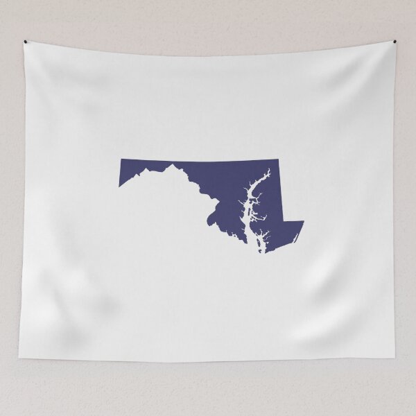 Item preview, Maryland Map Silhouette – Minimal Black and White designed and sold by Paper Drip.