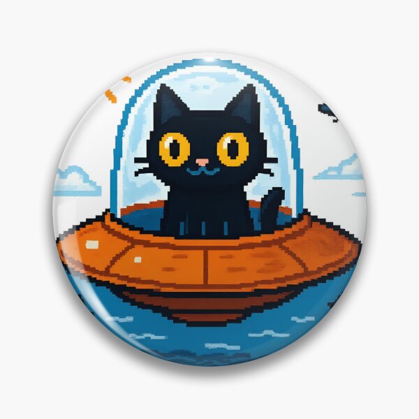 Item preview, Cat inside flying saucer designed and sold by daddylovethis.