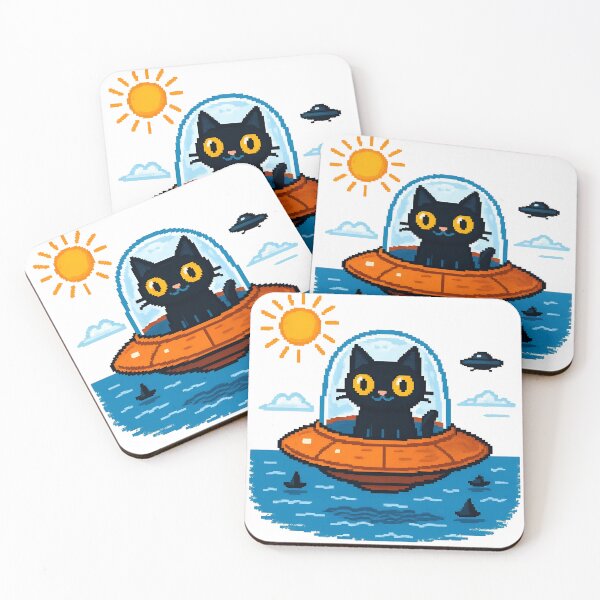 Item preview, Cat inside flying saucer designed and sold by daddylovethis.
