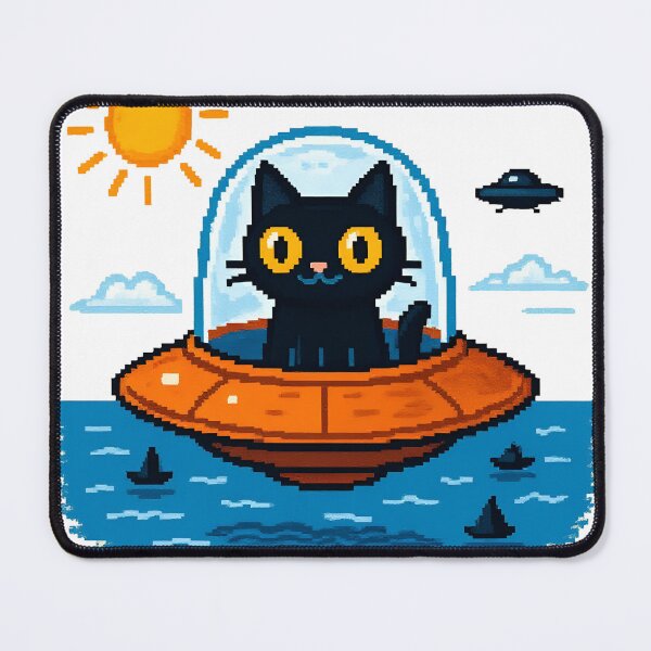 Item preview, Cat inside flying saucer designed and sold by daddylovethis.