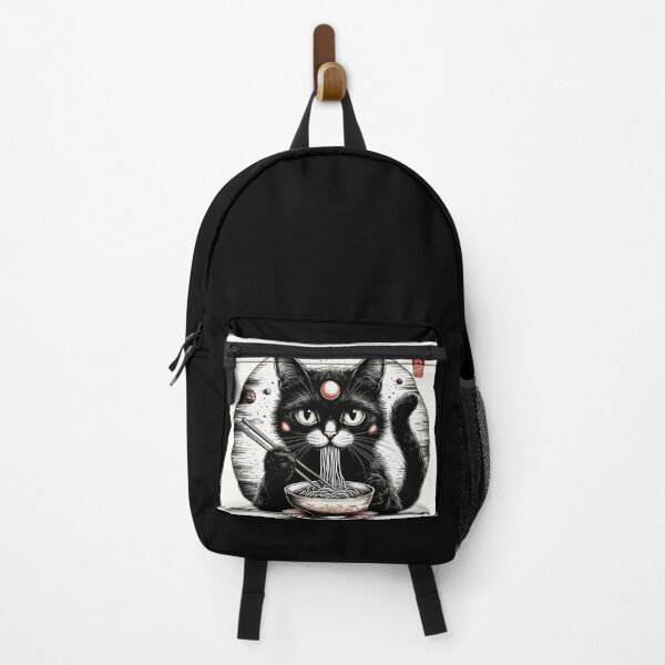 Item preview, Chinese Kitten Eats Noodles. Chinese Food. Japanese Food. Funny Cat designed and sold by PeasyEasy.
