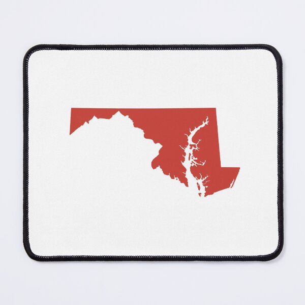 Item preview, Maryland Map Silhouette – Minimal Maroon designed and sold by Paper Drip.