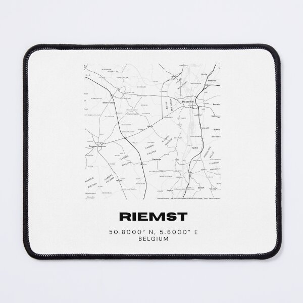 Item preview, Riemst Belgium Map | Minimalist Modern Black and White City Poster designed and sold by RM-Journey.