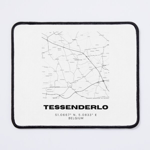 Item preview, Tessenderlo Belgium Map | Minimalist Black and White Modern City Poster designed and sold by RM-Journey.