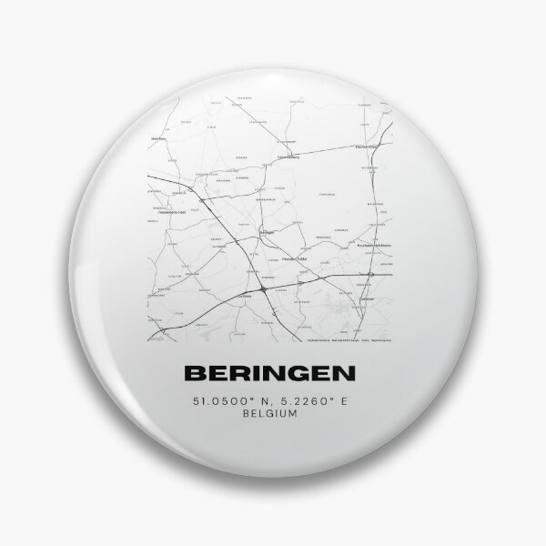 Item preview, Beringen Belgium Map | Minimalist Black and White Modern Map Poster designed and sold by RM-Journey.