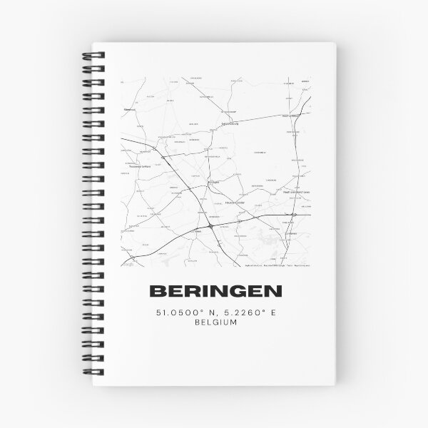 Item preview, Beringen Belgium Map | Minimalist Black and White Modern Map Poster designed and sold by RM-Journey.