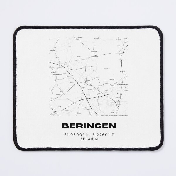 Item preview, Beringen Belgium Map | Minimalist Black and White Modern Map Poster designed and sold by RM-Journey.