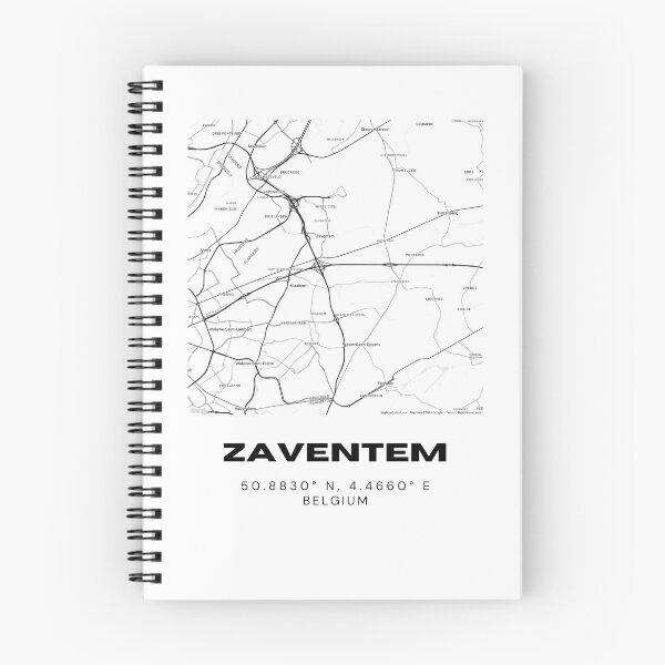 Item preview, Zaventem Belgium Map | Modern Minimalist Black and White City Poster designed and sold by RM-Journey.