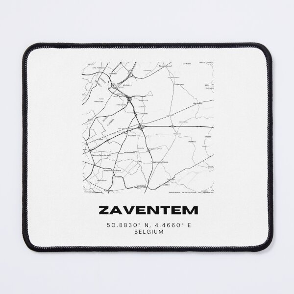 Item preview, Zaventem Belgium Map | Modern Minimalist Black and White City Poster designed and sold by RM-Journey.