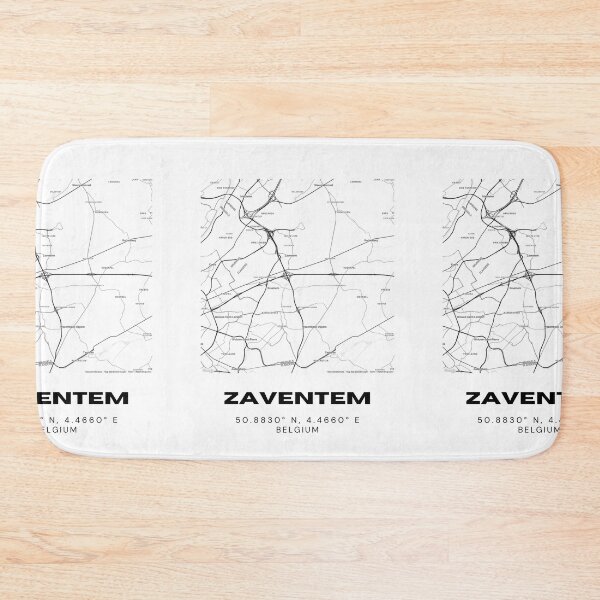 Item preview, Zaventem Belgium Map | Modern Minimalist Black and White City Poster designed and sold by RM-Journey.