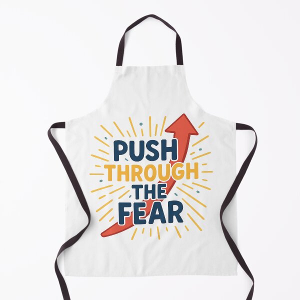 Item preview, Push Through the Fear Motivational Typography with Arrow. designed and sold by The-T-In-Retro.