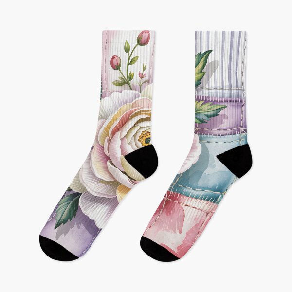Item preview, White Ranunculus  - White Ranunculus Patchwork Floral Art designed and sold by JessArty ⭐⭐⭐⭐⭐.