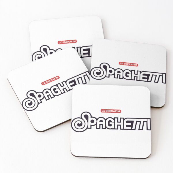 Item preview, Le Sserafim Spaghetti Logo (Black and White)  designed and sold by NadyaEsthetic.