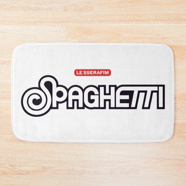 Item preview, Le Sserafim Spaghetti Logo (Black and White)  designed and sold by NadyaEsthetic.