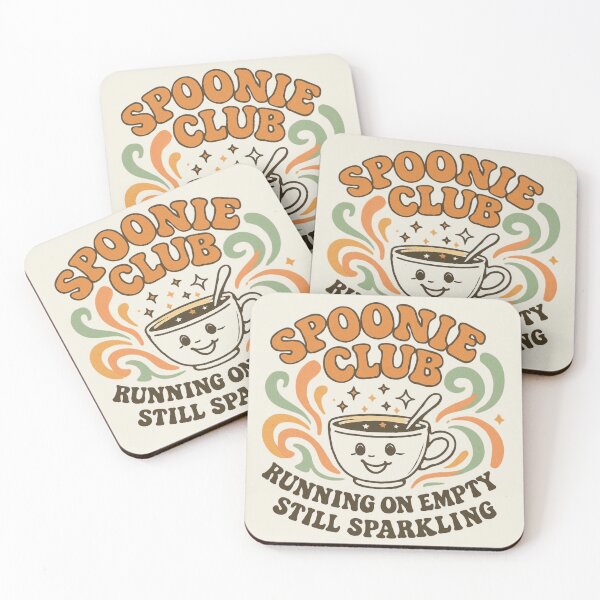 Item preview, Spoonie Club Retro Coffee Design Running On Empty designed and sold by FlaredSpoonie.