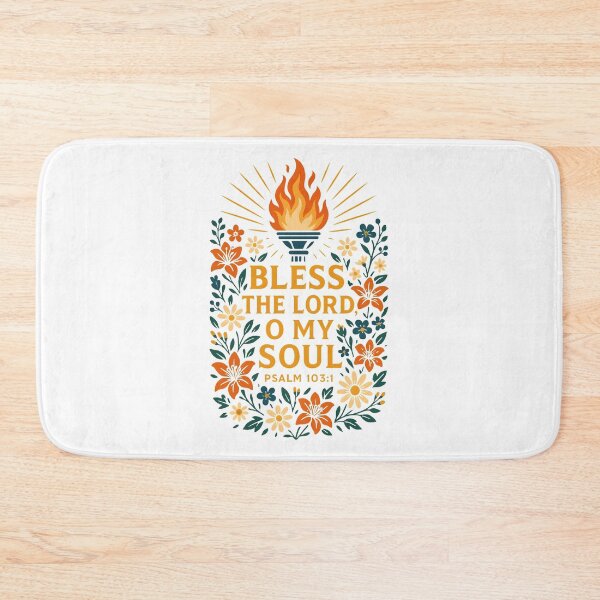 Item preview, Bless the Lord O My Soul Psalm 103:1 Floral Scripture Art. designed and sold by loveandlightrb.