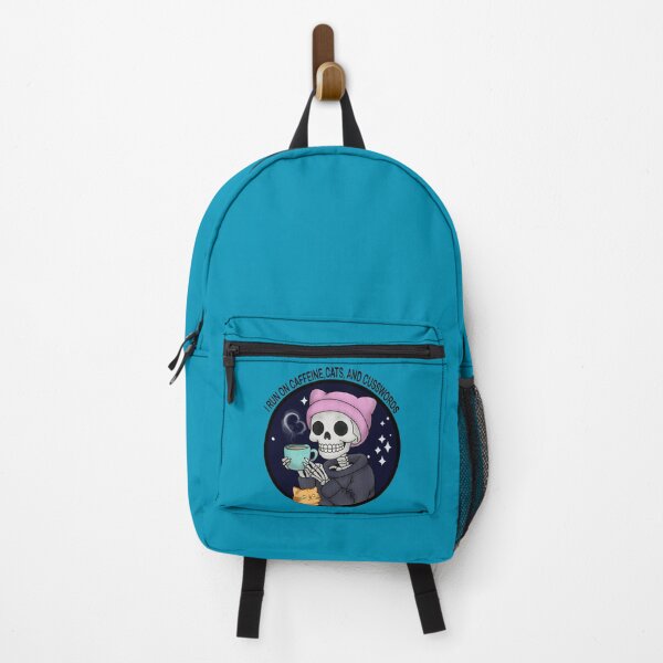 Item preview, I Run on Caffeine, Cats, and Cusswords - Cozy Skeleton Vibe designed and sold by DerpCat Sketches.