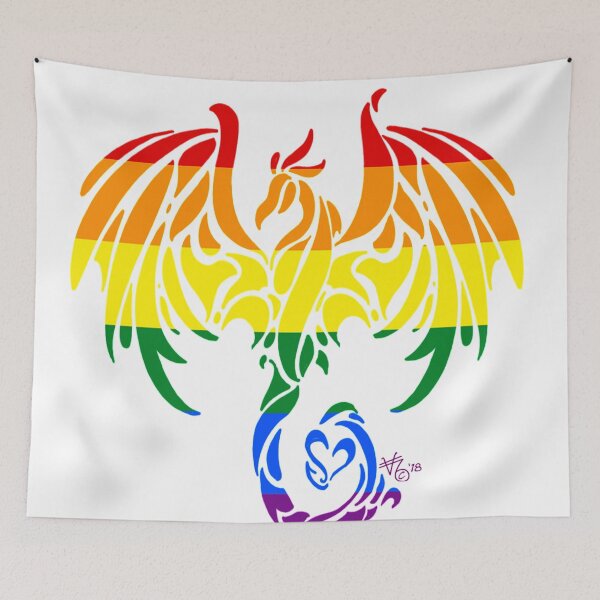 Item preview, Rainbow Phoenix Rising Forever designed and sold by kittyocean.