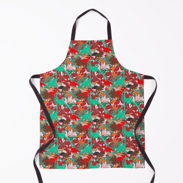 Item preview, Cretaceous Carnival - Retro Dino Jungle Print designed and sold by DerpCatSketches.