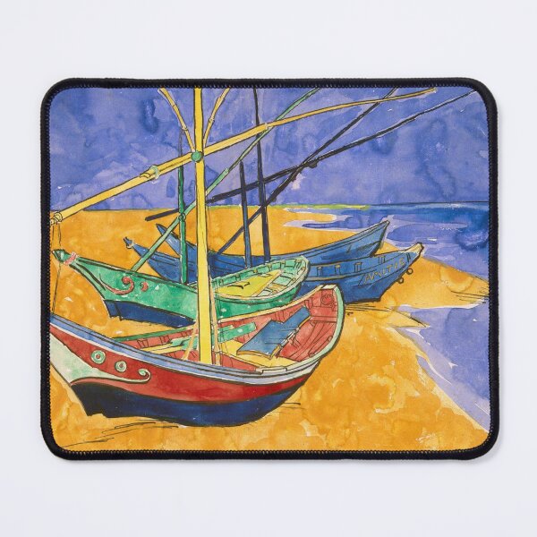 Item preview, Vincent van Gogh - Boats at Saintes-Maries (Watercolor) designed and sold by CraftedHome.