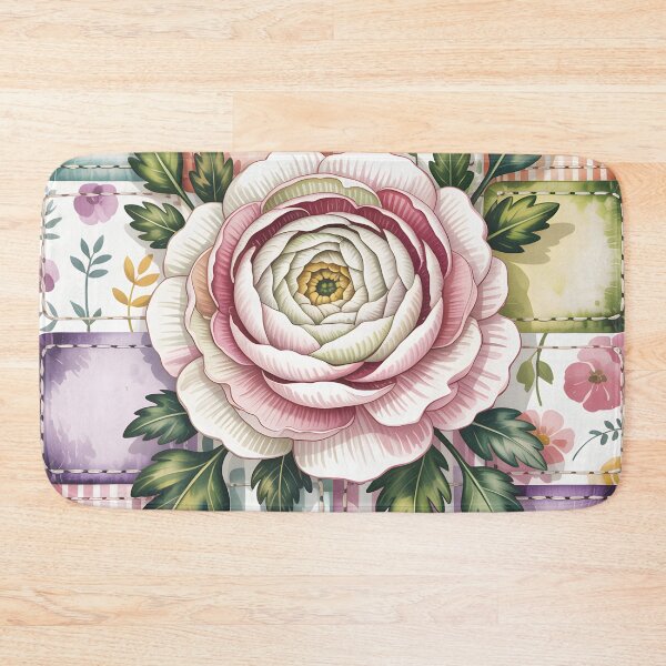 Item preview, White Ranunculus - Patchwork Botanical designed and sold by JessArty.