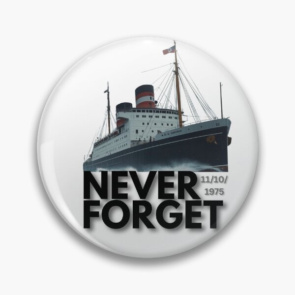 Item preview, Edmund Fitzgerald, Great Lakes Ship Tribute Design for T-Shirts, Stickers & Gifts designed and sold by AuraThreads57.