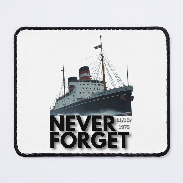 Item preview, Edmund Fitzgerald, Great Lakes Ship Tribute Design for T-Shirts, Stickers & Gifts designed and sold by AuraThreads57.