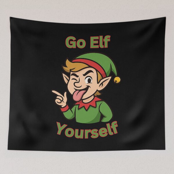 Item preview, Santa's Little Helper is Feeling Saucy and Saying Go Elf Yourself designed and sold by Spank My Yeti.