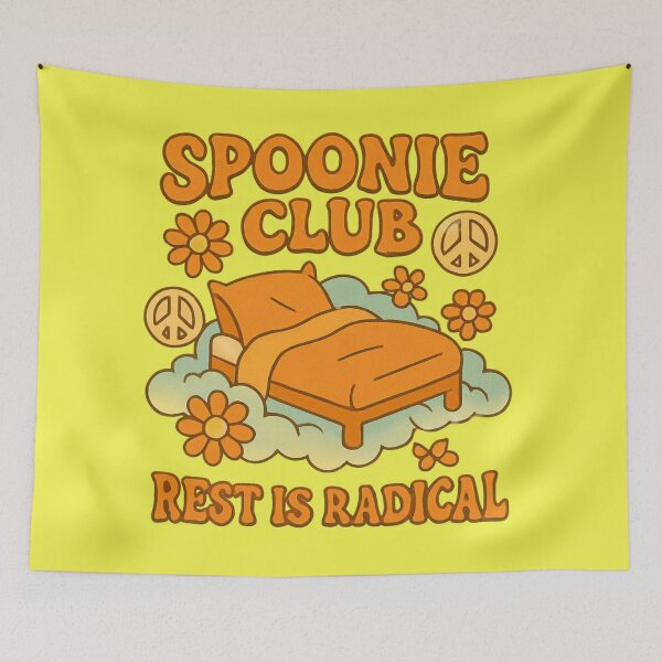 Item preview, Spoonie Club: Rest Is Radical Boho Hippie Design designed and sold by FlaredSpoonie.